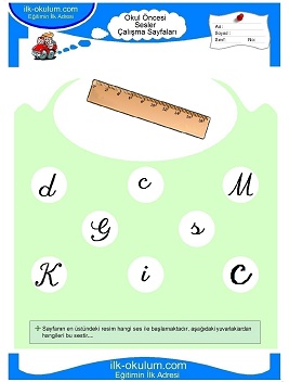 Çocuklar İçin C Sesi Çalışma Sayfaları 